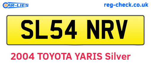 SL54NRV are the vehicle registration plates.