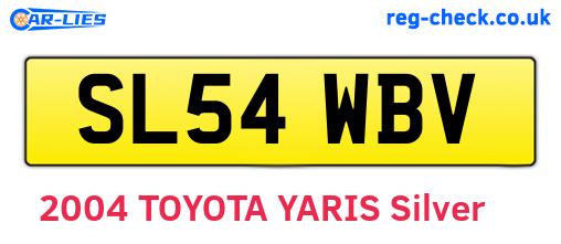 SL54WBV are the vehicle registration plates.