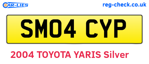 SM04CYP are the vehicle registration plates.