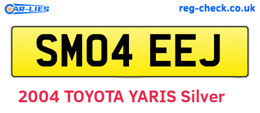 SM04EEJ are the vehicle registration plates.