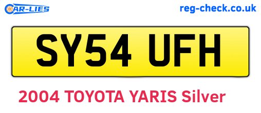 SY54UFH are the vehicle registration plates.