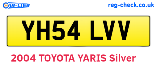 YH54LVV are the vehicle registration plates.
