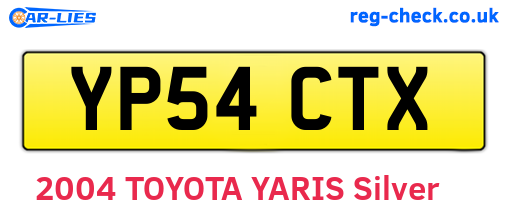 YP54CTX are the vehicle registration plates.