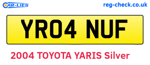 YR04NUF are the vehicle registration plates.