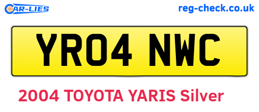 YR04NWC are the vehicle registration plates.