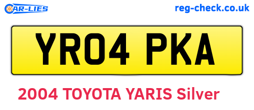 YR04PKA are the vehicle registration plates.