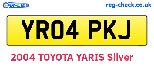 YR04PKJ are the vehicle registration plates.