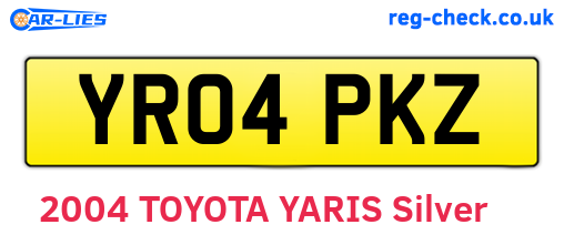 YR04PKZ are the vehicle registration plates.