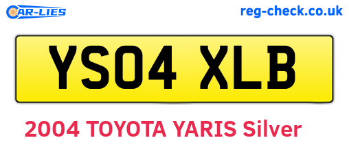 YS04XLB are the vehicle registration plates.