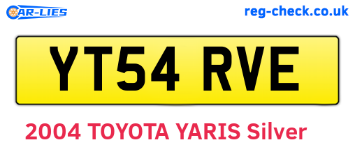 YT54RVE are the vehicle registration plates.