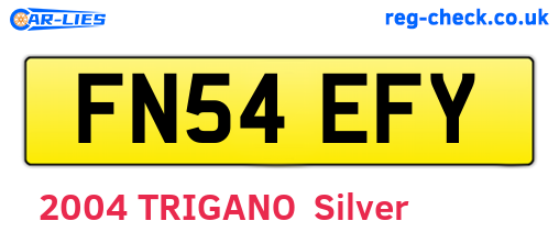 FN54EFY are the vehicle registration plates.