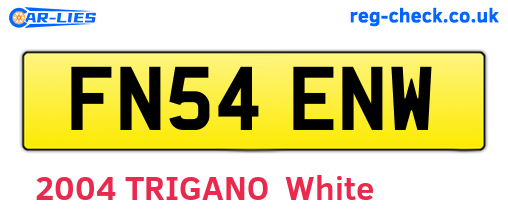 FN54ENW are the vehicle registration plates.