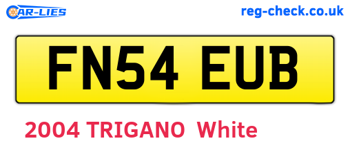 FN54EUB are the vehicle registration plates.