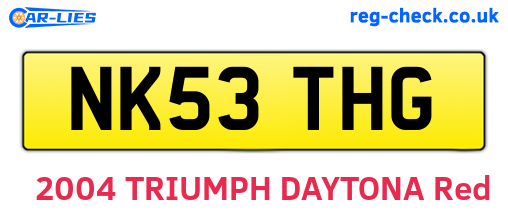 NK53THG are the vehicle registration plates.
