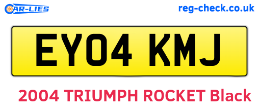 EY04KMJ are the vehicle registration plates.