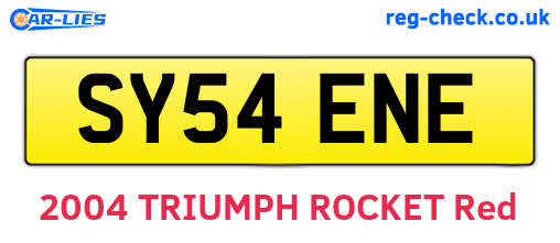 SY54ENE are the vehicle registration plates.