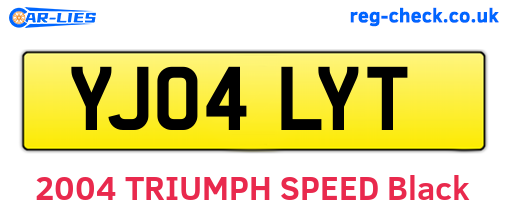 YJ04LYT are the vehicle registration plates.