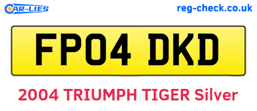 FP04DKD are the vehicle registration plates.
