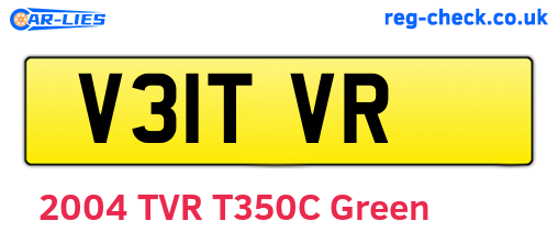 V31TVR are the vehicle registration plates.