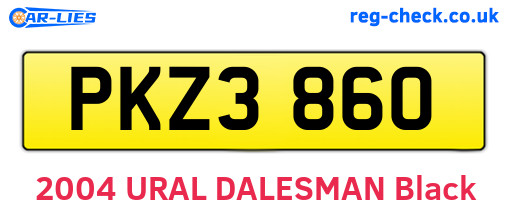 PKZ3860 are the vehicle registration plates.
