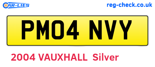 PM04NVY are the vehicle registration plates.