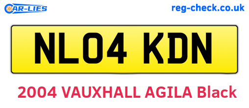 NL04KDN are the vehicle registration plates.