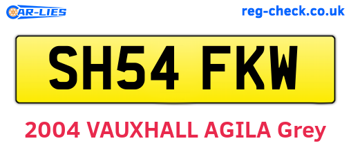 SH54FKW are the vehicle registration plates.