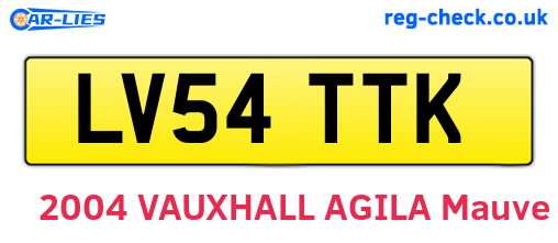 LV54TTK are the vehicle registration plates.