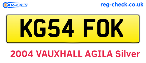 KG54FOK are the vehicle registration plates.