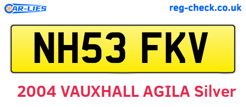 NH53FKV are the vehicle registration plates.