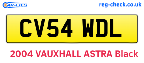 CV54WDL are the vehicle registration plates.