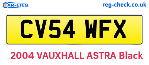 CV54WFX are the vehicle registration plates.
