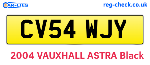 CV54WJY are the vehicle registration plates.