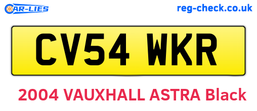 CV54WKR are the vehicle registration plates.