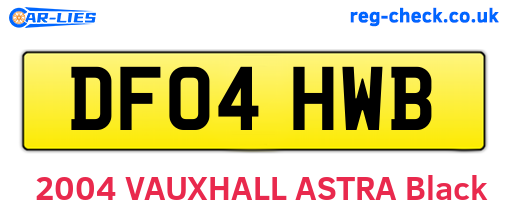 DF04HWB are the vehicle registration plates.