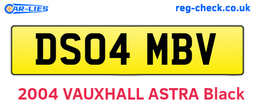 DS04MBV are the vehicle registration plates.