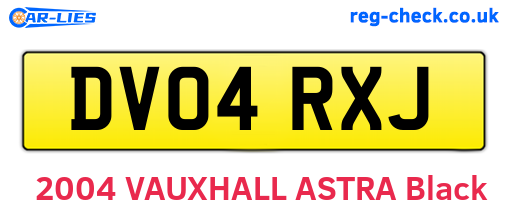DV04RXJ are the vehicle registration plates.