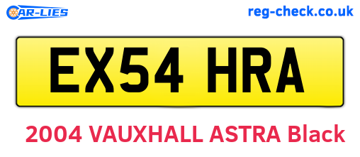 EX54HRA are the vehicle registration plates.