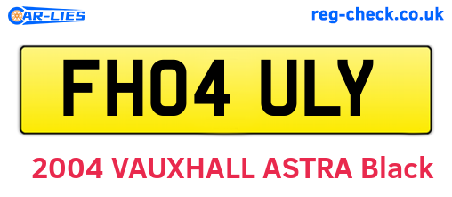 FH04ULY are the vehicle registration plates.