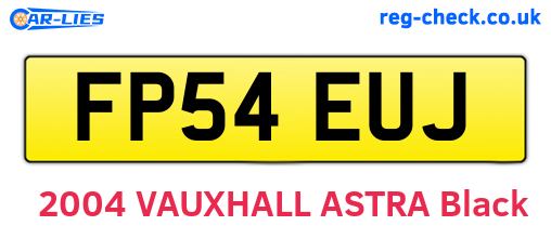 FP54EUJ are the vehicle registration plates.