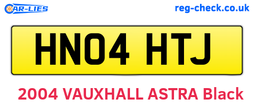 HN04HTJ are the vehicle registration plates.