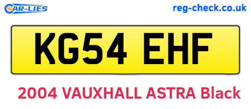 KG54EHF are the vehicle registration plates.