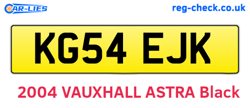 KG54EJK are the vehicle registration plates.