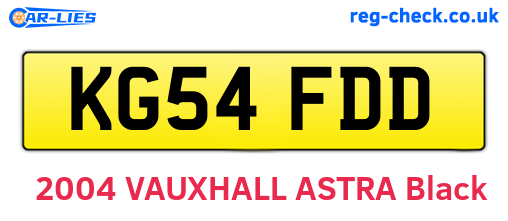 KG54FDD are the vehicle registration plates.