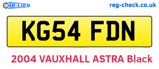 KG54FDN are the vehicle registration plates.