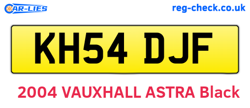 KH54DJF are the vehicle registration plates.