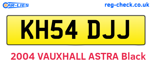 KH54DJJ are the vehicle registration plates.