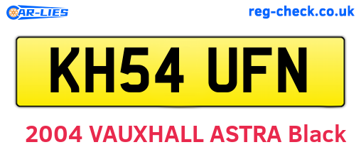 KH54UFN are the vehicle registration plates.