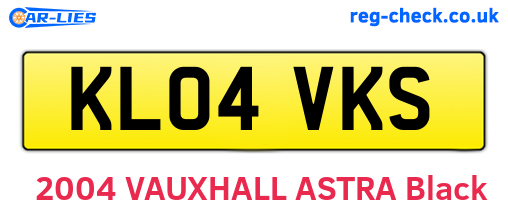 KL04VKS are the vehicle registration plates.