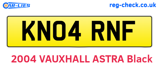 KN04RNF are the vehicle registration plates.